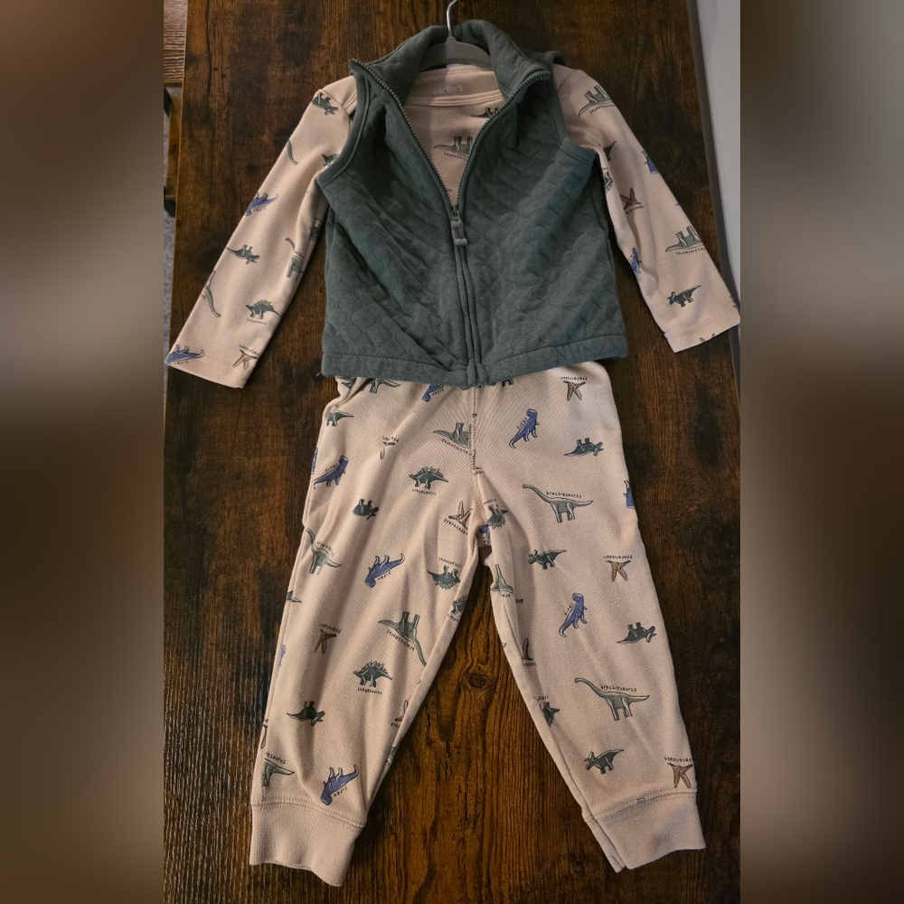 Carter's Child of Mine Baby and Toddler Boy Vest Outfit Set, 3-Piece 18 Months